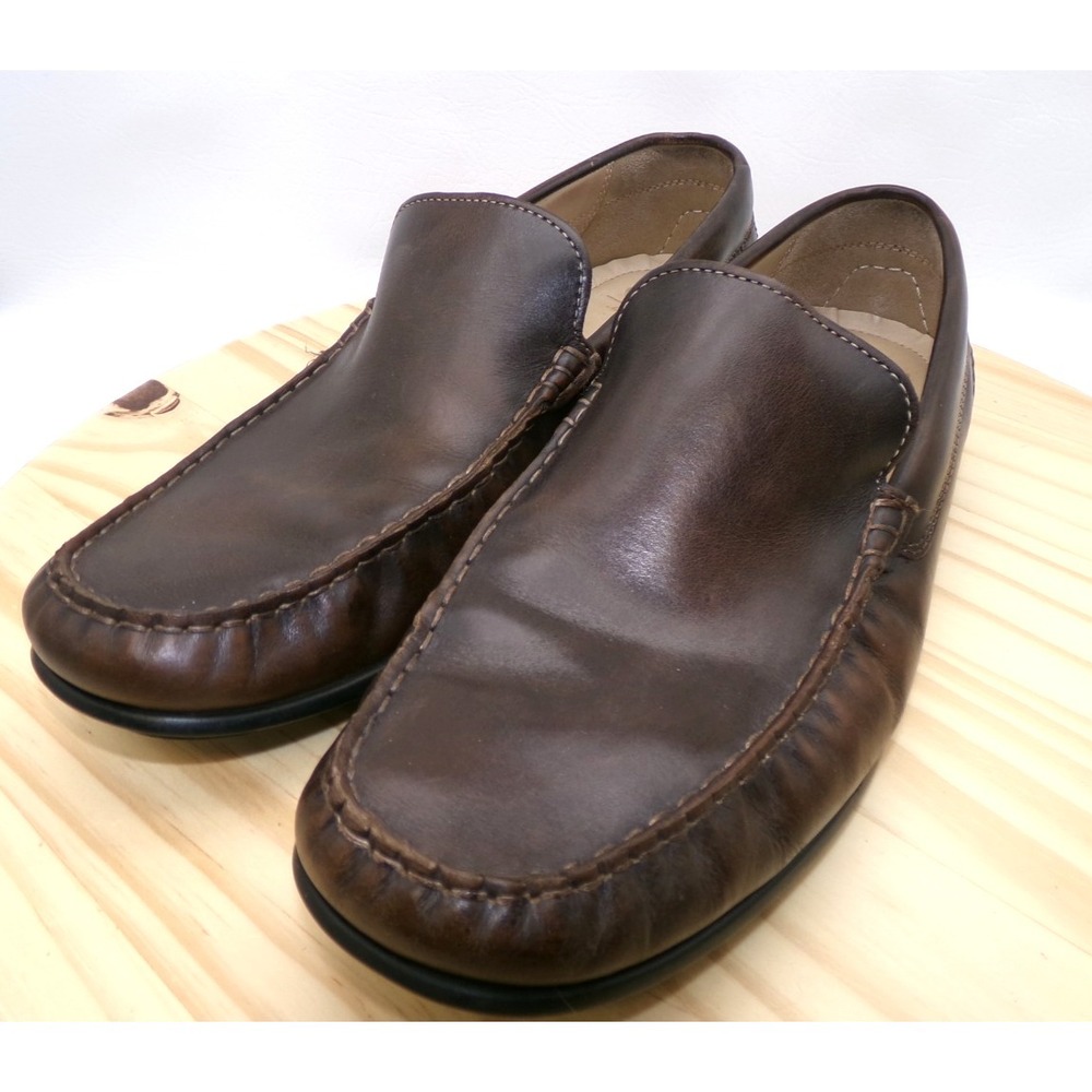 ECCO Leather Driving Shoes Loafers Mens Brown‎ Size 45 / US 11 - 11.5 Moccasins